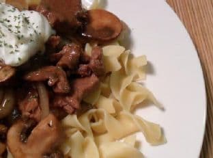 Beef Stroganoff w Bella Mushrooms