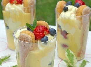 Berry and White Chocolate Trifle