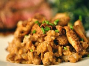 Farro With Porcini, Chanterelles & Mascarpone