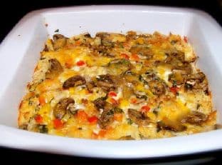 Figure Friendly Mushroom and Bacon Strata