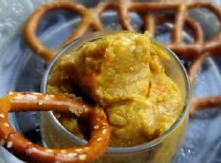Hummus with roasted orange peppers