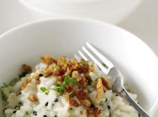 Lemon and Arënkha Msc Risotto With Anchovy-Fried Crumbs