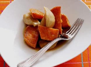 Maple Roasted Pears and Sweet Potatoes