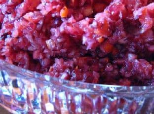 No Cook Cranberry Orange Relish