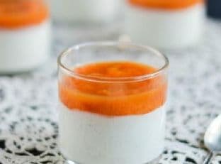 Panna Cotta with Apricot Sauce