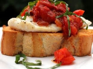 Roasted Fish Bruschetta