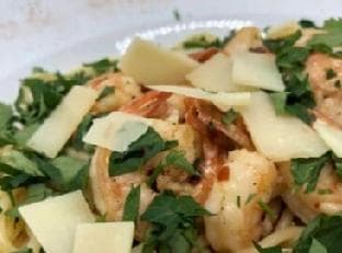 Snappy Shrimp, Spicy Hot Pepper Flakes, and Garlic Breath