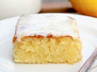 Lemon Blondies with Lemon Glaze