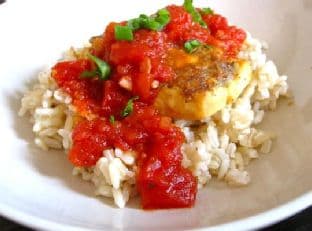Pork-Stuffed Tofu With Tomato Sauce