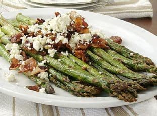 Roasted Asparagus With Bacon and Feta Cheese