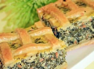 Spinach pie with home made dough